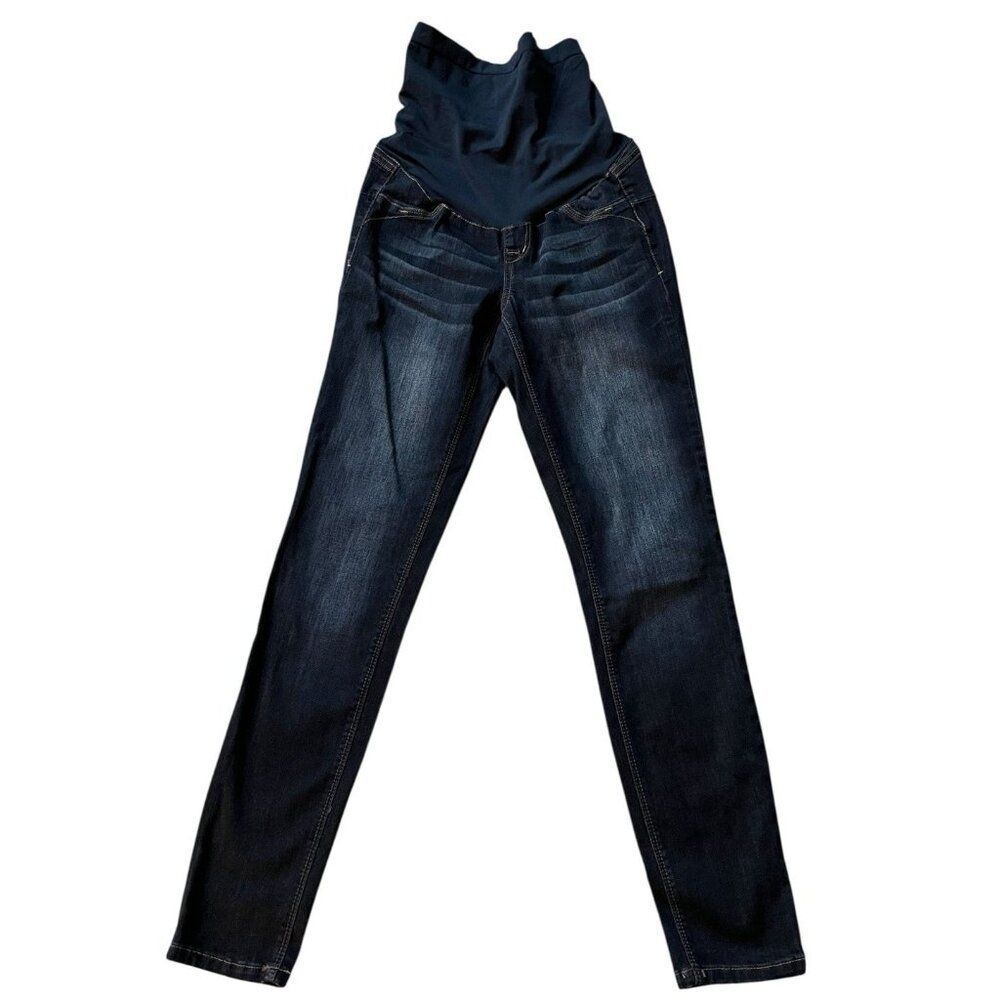 1822 Denim Small Size 27 Maternity Denim Pull On Dark Blue Jeans 28x29